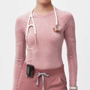 FIGS Salta Seamless Longsleeve Underscrub Mauve Medium